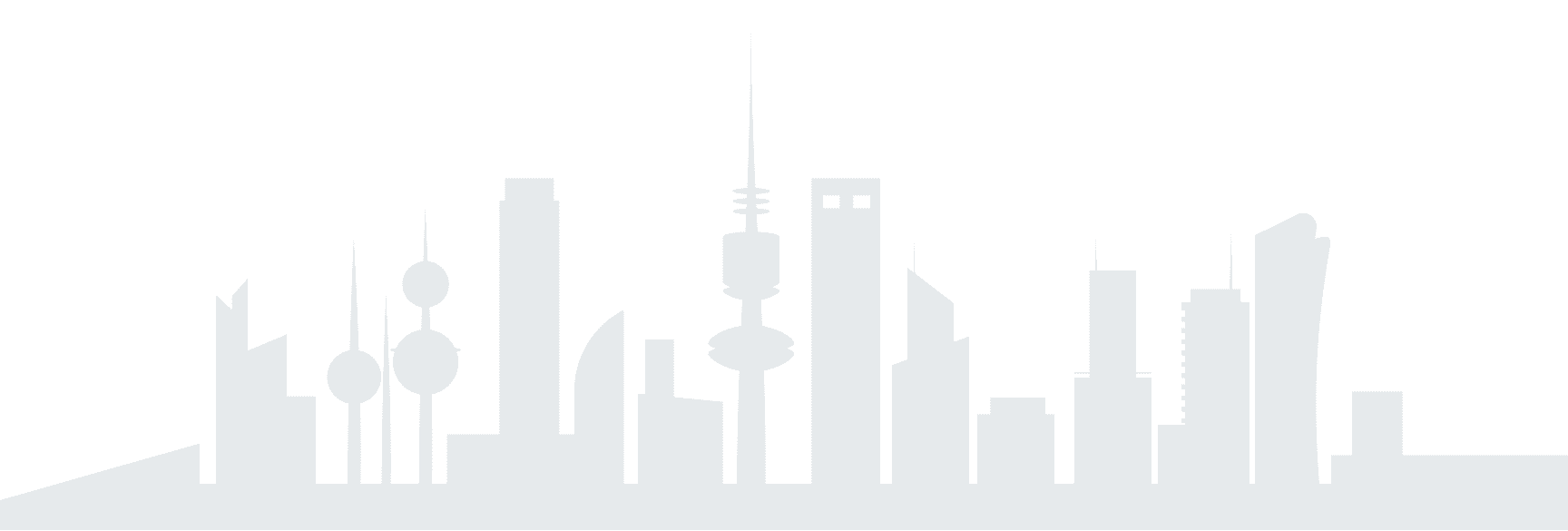 Modern city skyline illustration on Pdaarc homepage